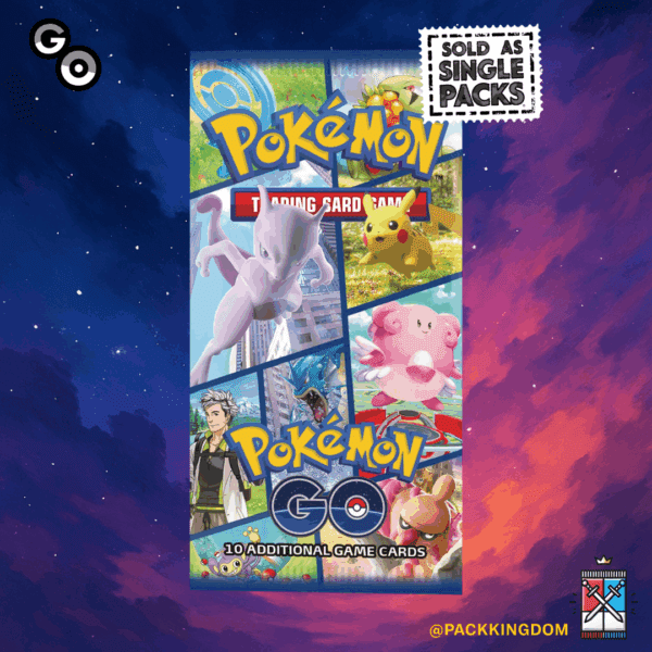 A single, sealed Pokémon TCG Pokémon GO booster pack.