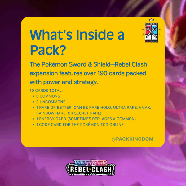 Pokémon Sword & Shield Rebel Clash Booster Pack - Image 2