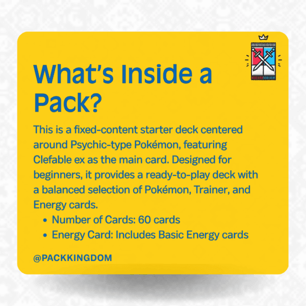 Pokémon TCG: Scarlet & Violet ex Starter Deck – Psychic Type Clefable (Japanese Edition) - Image 2