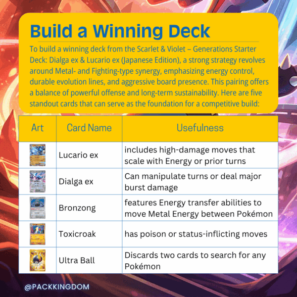 Pokémon TCG: Scarlet & Violet – Generations Starter Deck: Dialga ex & Lucario ex (Japanese Edition) - Image 4