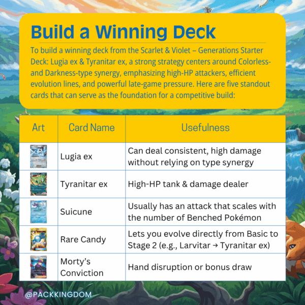 Pokémon TCG: Scarlet & Violet – Generations Starter Deck: Lugia ex & Tyranitar ex (Japanese Edition) - Image 4